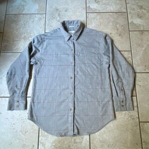 Abercrombie & Fitch Women’s Soft AF Plaid Flannel, Small, Gray, EUC